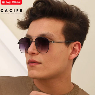 Oculos de Sol Aviador Quadrado Premium Degradê Cinza Classico Tendencia uv400 Masculino Feminino em Oferta na Shopee
