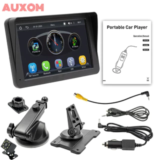 Tela MP5 para Carro 7 Polegadas com Bluetooth 5.0, CarPlay Sem Fio e Suporte a Câmera de Ré