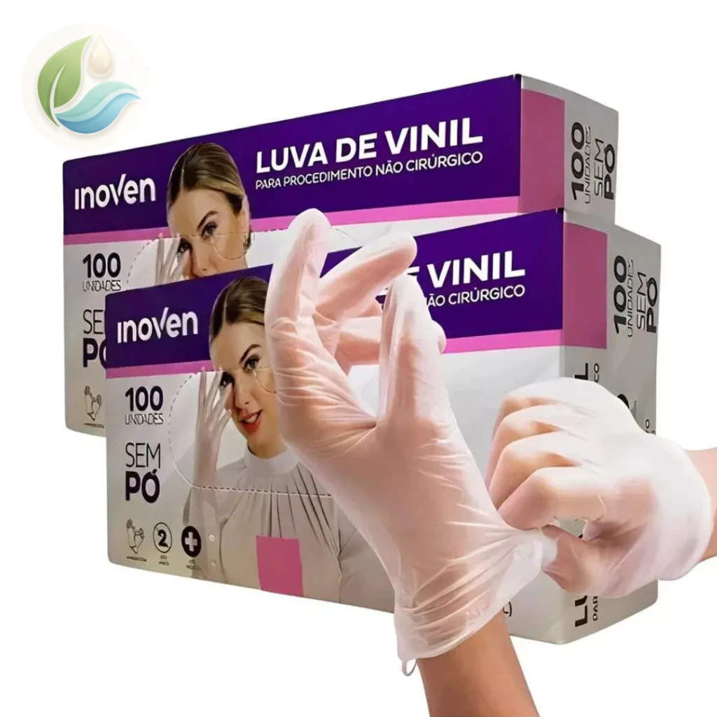 Luva de Vinil Inoven sem Pó Tamanho G Caixa com 100 Unidades | Shopee ...