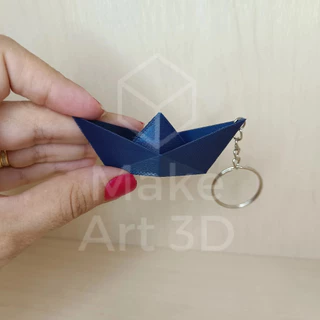 Kit Chaveiro Barco estilo origami feito em Impressora 3D (Varias unidades)