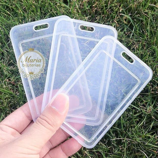 Kit 20/30/50 Und Porta Crachá Transparente em PVC Para Proteger Cartões De Crédito Banco Estudantes Card