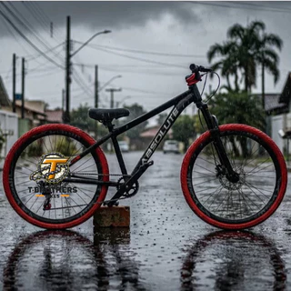 Bicicleta do Grau 26 Absolute Nero 5 Single Freio a Disco - Pneus Flame ou Praieiro Vzan Vmaxx DH em Oferta na Shopee