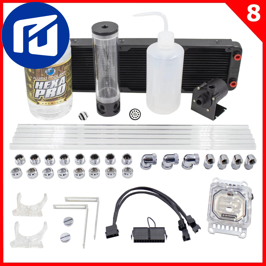 Kit Water Cooler Custom 360mm Completo Tier 8 PUWC ARGB