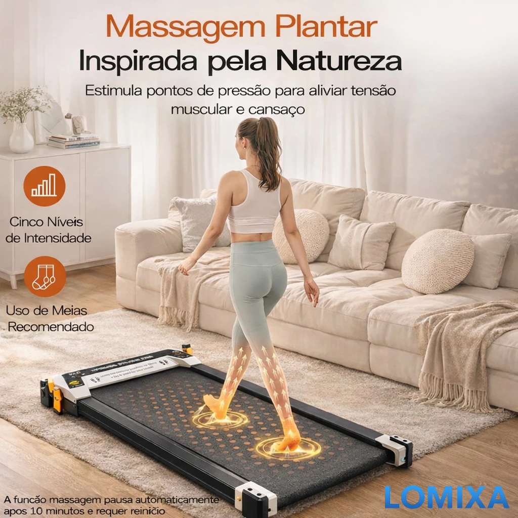 Esteira Walking Pad 2 em 1 com Massagem para os Pés Compacta Silenciosa ...