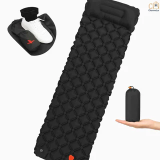 Colchão Automático Inflável Portátil Solteiro 210cm Com Travesseiro Acampamento Camping Viagem Impermeável