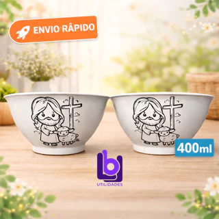 Kit 20 Cumbucas 400ml Jesus e a Ovelhinha plástico páscoa petiscos salgadinhos chocolate em Oferta na Shopee