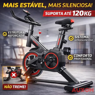 Bicicleta Spinning Ergométrica para Exercícios em Casa com Monitor Digital Suporte até 120kg em Oferta na Shopee