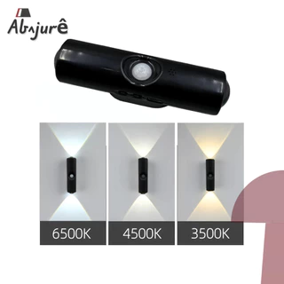 Arandela Com Sensor Recarregável USB Luz Noturno LED Lâmpada De Parede 2 Fachos Interno Preto Branco