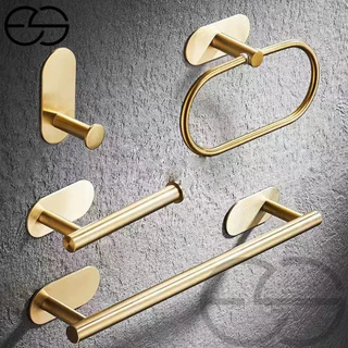 Kit Acessórios Banheiro Cabide Toalheiros Papeleira 4 Peças Dourado ES em Oferta na Shopee
