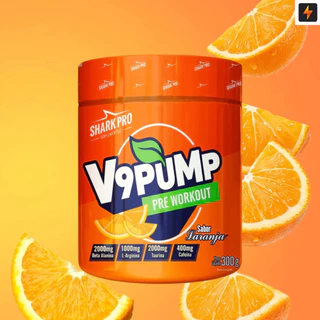 Pré Treino V9 Pump 300g - Shark Pro - 400mg Cafeína 2000mg Beta Alanina 2000mg Taurina