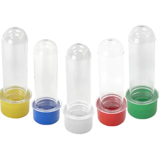 Kit 50 Tubetes 8,5cm com Tampa Colorida 12 Opções de Cores Lembrancinha Tempero