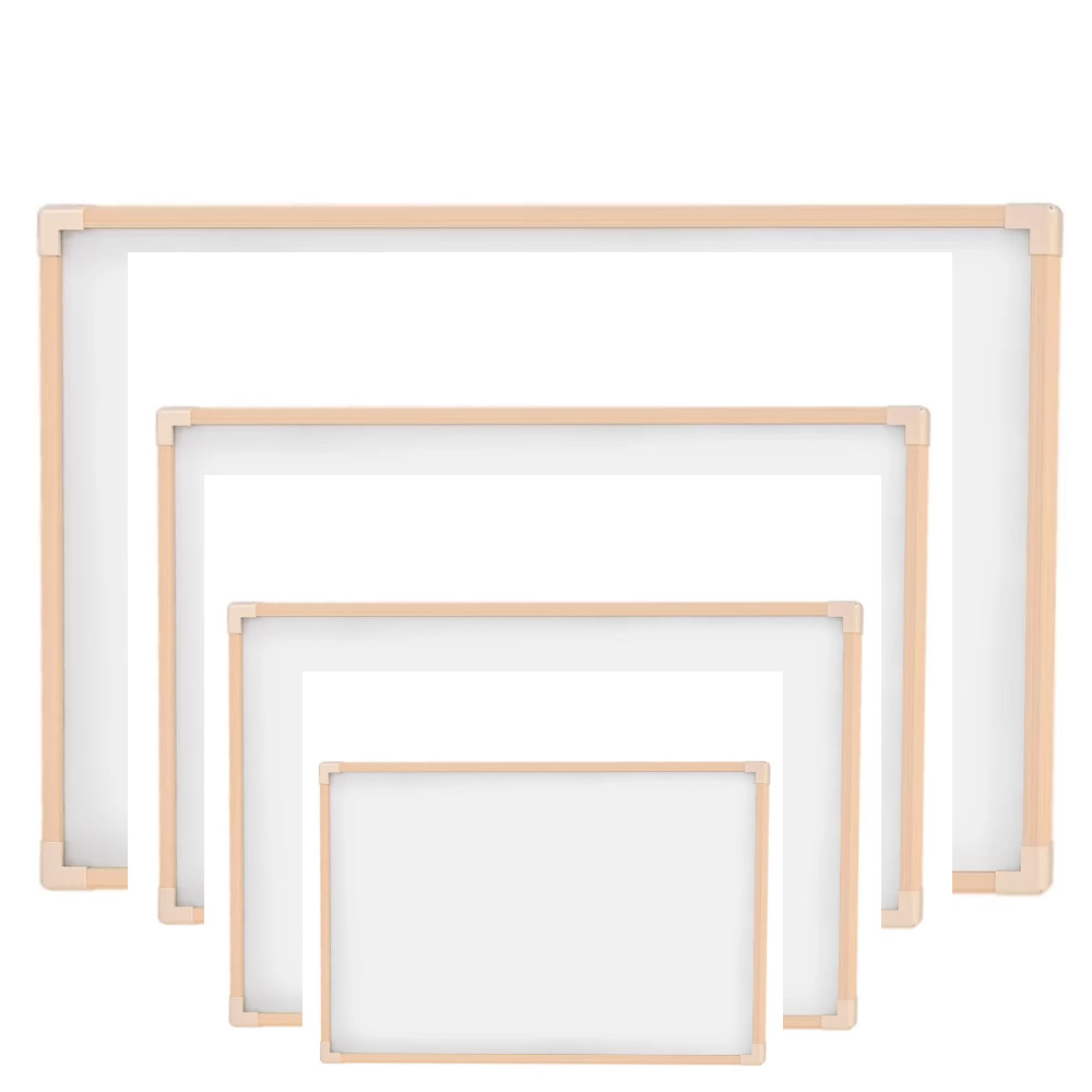 Quadro Branco Moldura em Madeira Lousa + 4 Pincel + Apagador