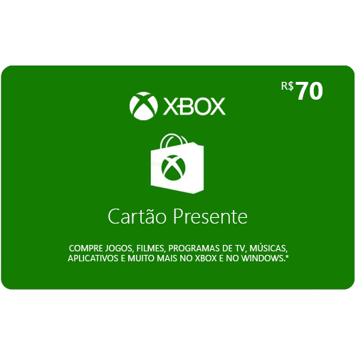 Cartão Xbox R$ 30 Reais Microsoft - R$29,99