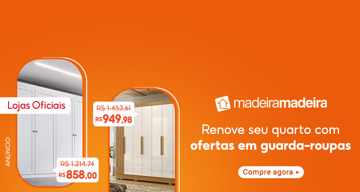Lojas oficiais. madeiramadeira. renove seu quarto com ofertas em guarda-roupas. compre agora