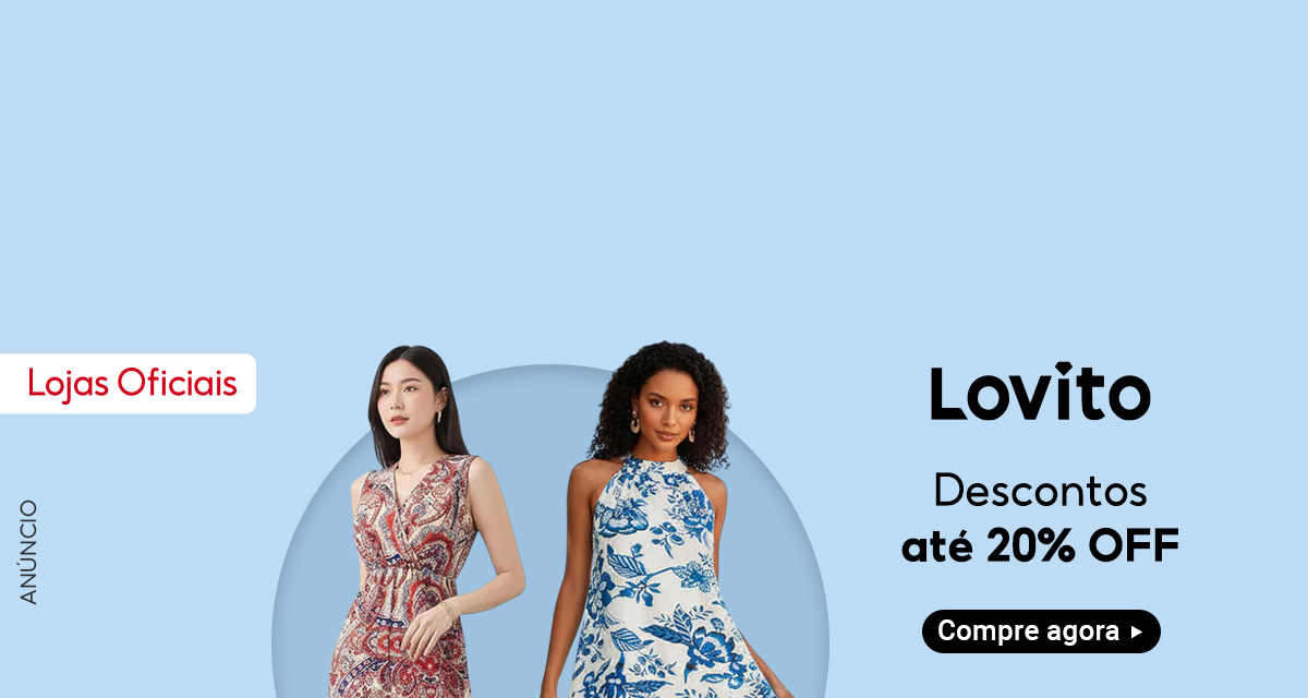 lojas oficiais. lovito. descontos até 20 por cento off. compre agora.