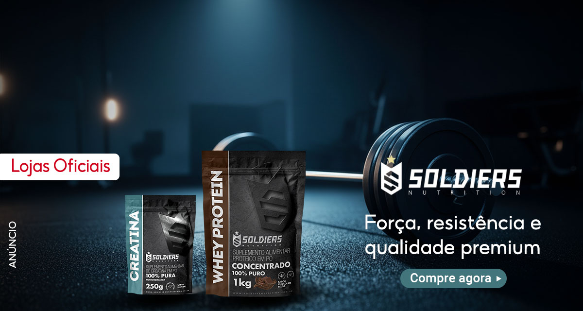 Lojas oficiais. Soldiers Nutrition. Força, resistência e qualidade premium. Compre agora.