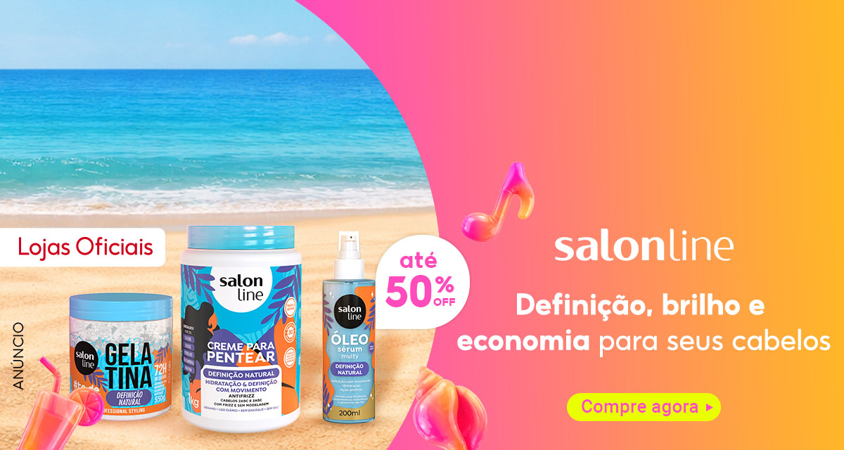 Lojas oficiais. Salon Line. Até 50 por cento off. Definição, brilho e economia para seus cabelos. Compre agora.