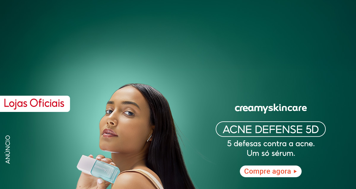 Lojas oficiais. Creamy Skincare. Acne defense 5d. 5 defesas contra a acne. Um só sérum. Compre agora.