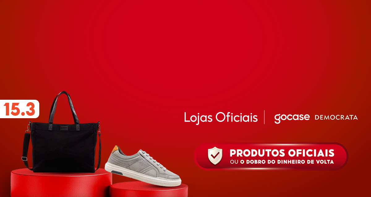 15 do 3. Lojas Oficiais. Gocase. democrata. Produtos Oficiais ou o dobro do dinheiro de volta. 
