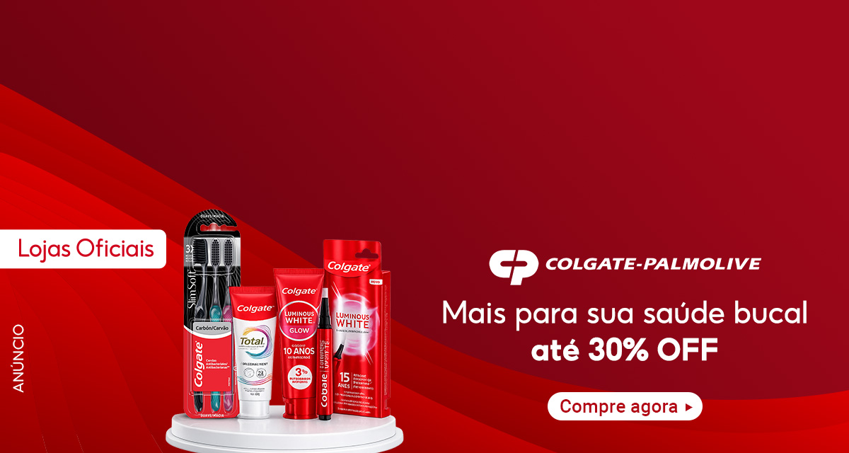 Anúncio. Lojas oficiais. Colgate-Palmolive mais para sua saúde bucal até 30 por cento off. Compre agora.