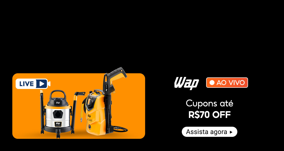 Live. Wap ao vivo. Cupons até 70 reais off. Assista agora.