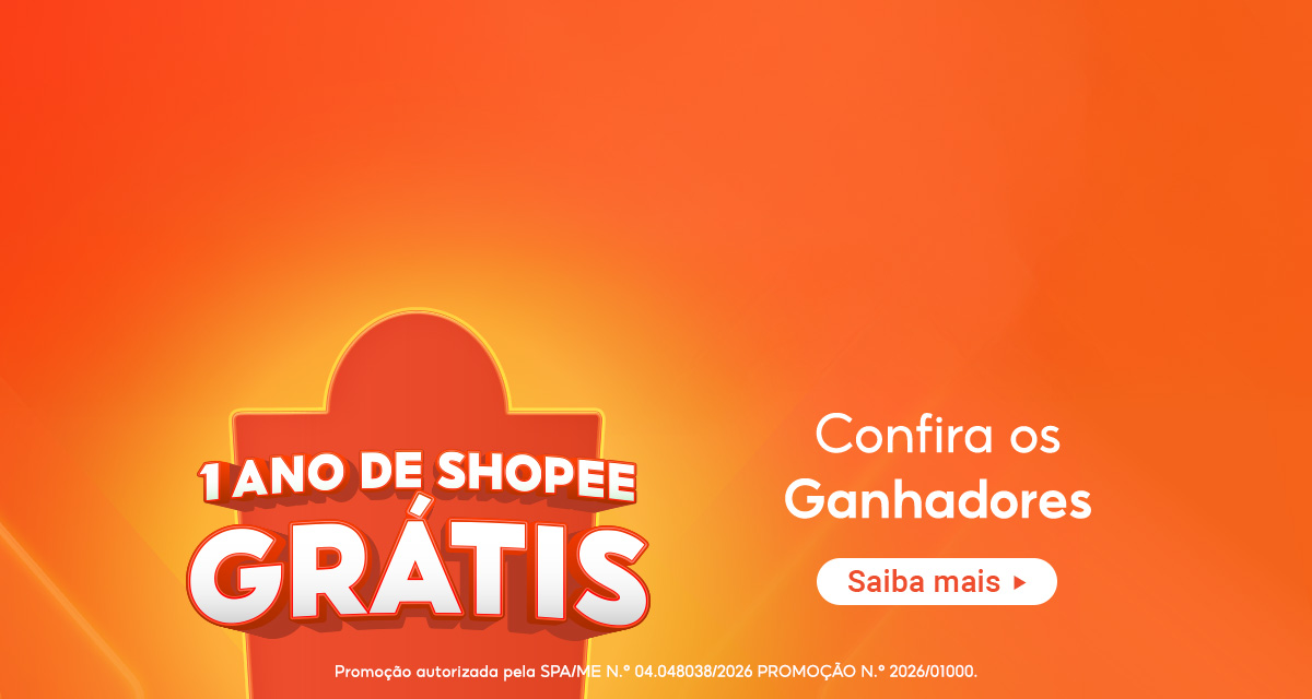 1 ano de Shopee grátis. Confira os ganhadores. Saiba mais.