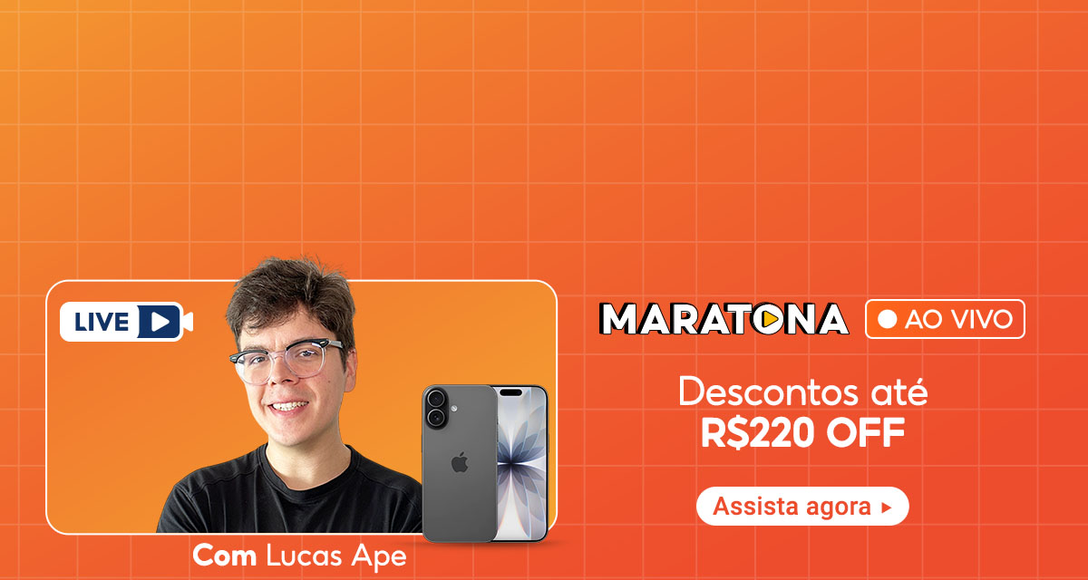 Maratona com Lucas Ape. Descontos até 220 reais off. Assista agora.