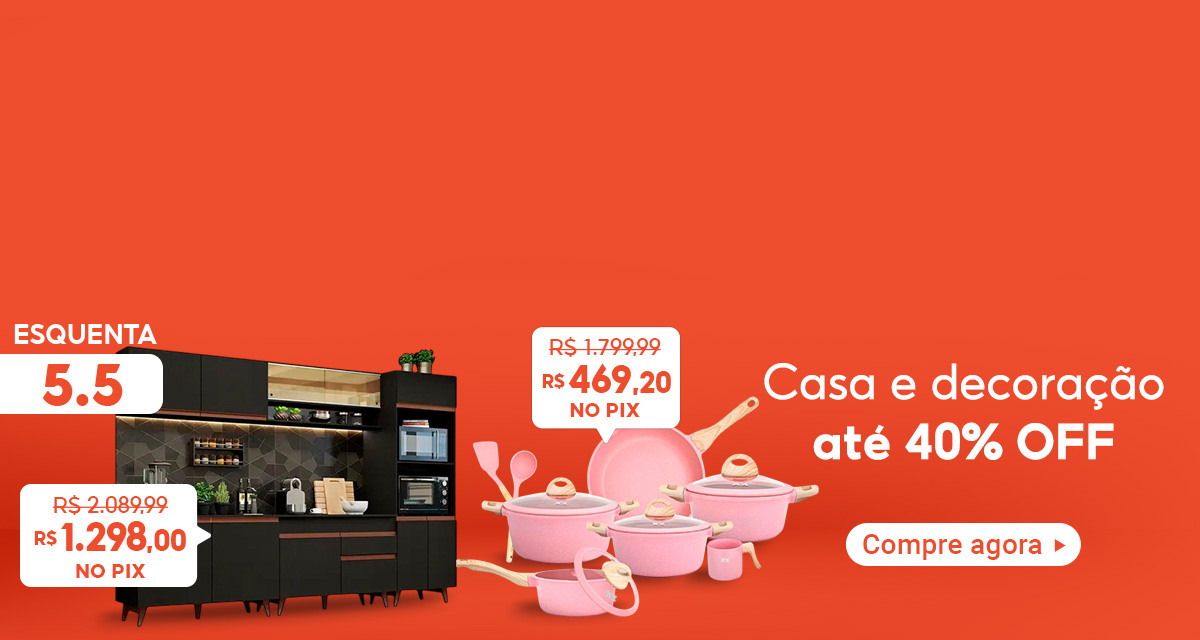 Esquenta 5 do 5. Casa e decoração com descontos de até 40% off. Compre agora.