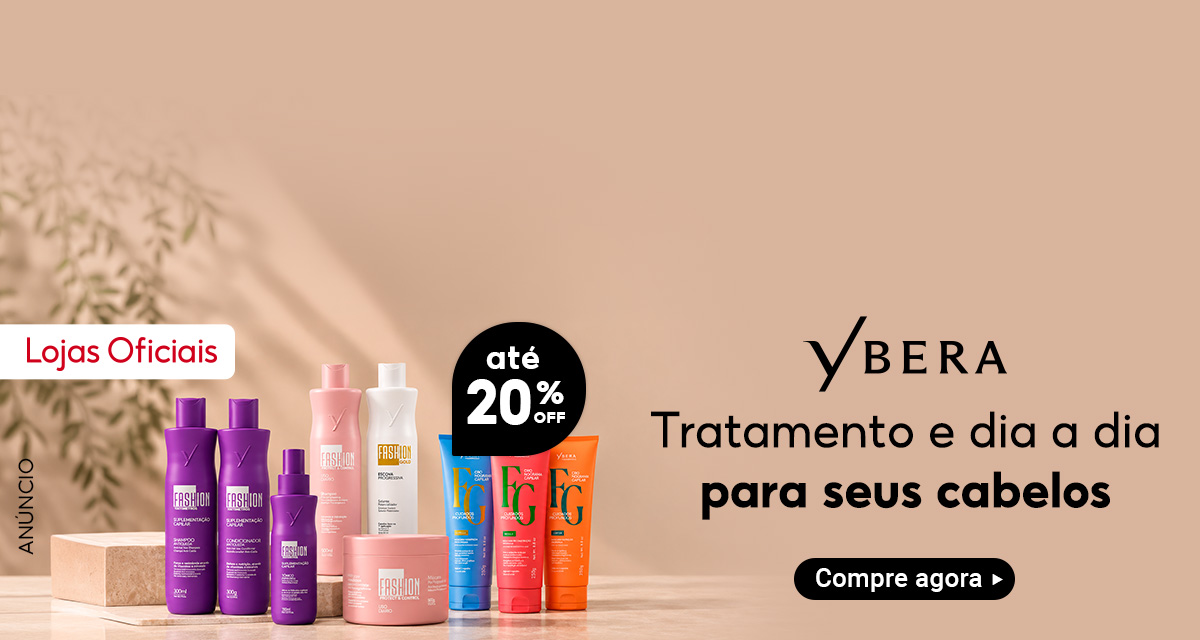 Lojas Oficiais. YBERA com até 20 por cento off em produtos para tratamento e dia a dia para seus cabelos, incluindo shampoo, condicionador, máscara e tônico capilar das linhas Fashion e FG. Compre agora.