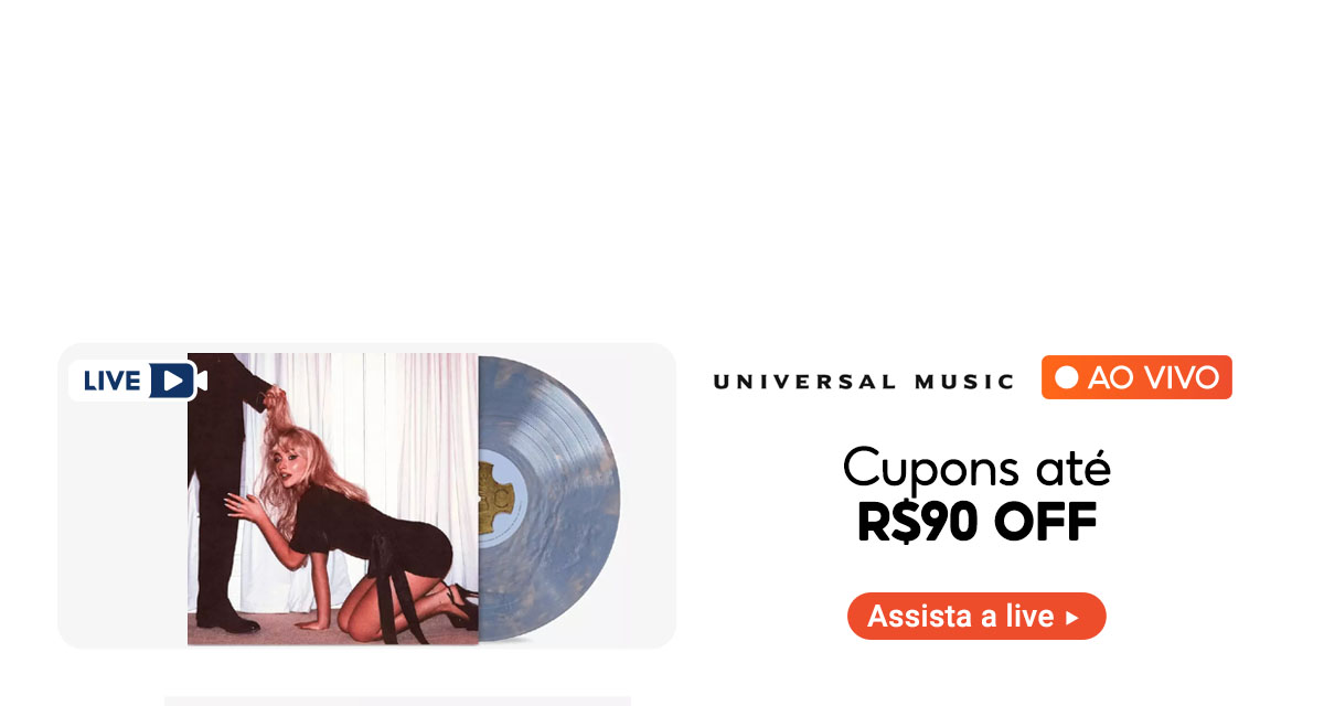 Universal music ao vivo. Cupons até 90 reais off. Assista a live.