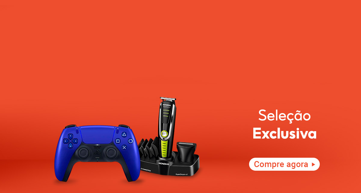 Controle de Playstation 5 e aparador de pelos. Seleção exclusiva. Compre agora.