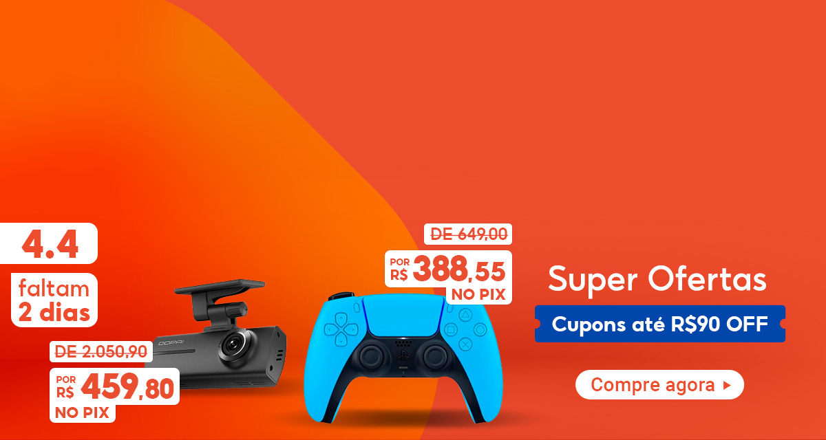 4 do 4 faltam 2 dias. Super Ofertas. Cupons até 90 reais off. Compre agora. Câmera Veicular DDPAI de 2.050,90 reais por 459,80 reais no pix. Controle Sem Fio Azul de 649 reais por 388,55 reais no pix. 