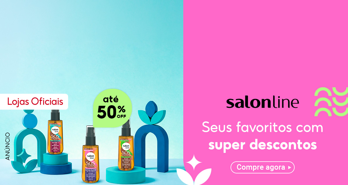 Anúncio. Lojas oficiais. Salonline. Até 50 por cento off. Seus favoritos com super descontos. Compre agora. 