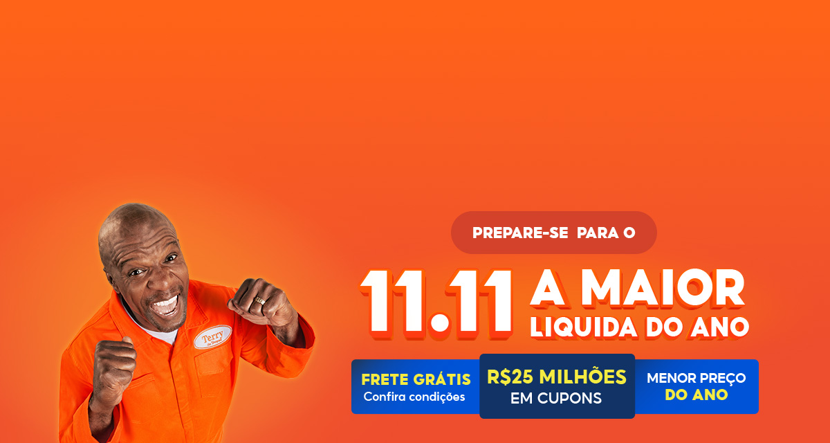 Prepare-se para o 11 do 11, a maior liquida do ano. Frete grátis, confira condições. 25 milhões de reais em cupons. Menor preço do ano.