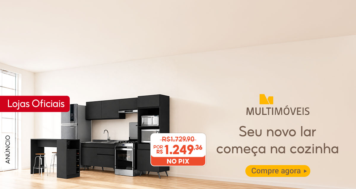 lojas oficiais. multimóveis. seu novo lar começa na cozinha. Armário de cozinha de 1.729 reais e 90 centavos por 1.249 reais e 36 centavos no pix. compre agora.