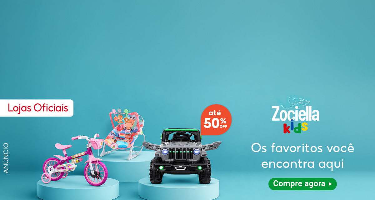 Lojas Oficiais Zociella Kids com até 50 por cento off. Bicicleta infantil rosa, cadeira de balanço para bebê e jipe de brinquedo. Os favoritos você encontra aqui. Compre agora.