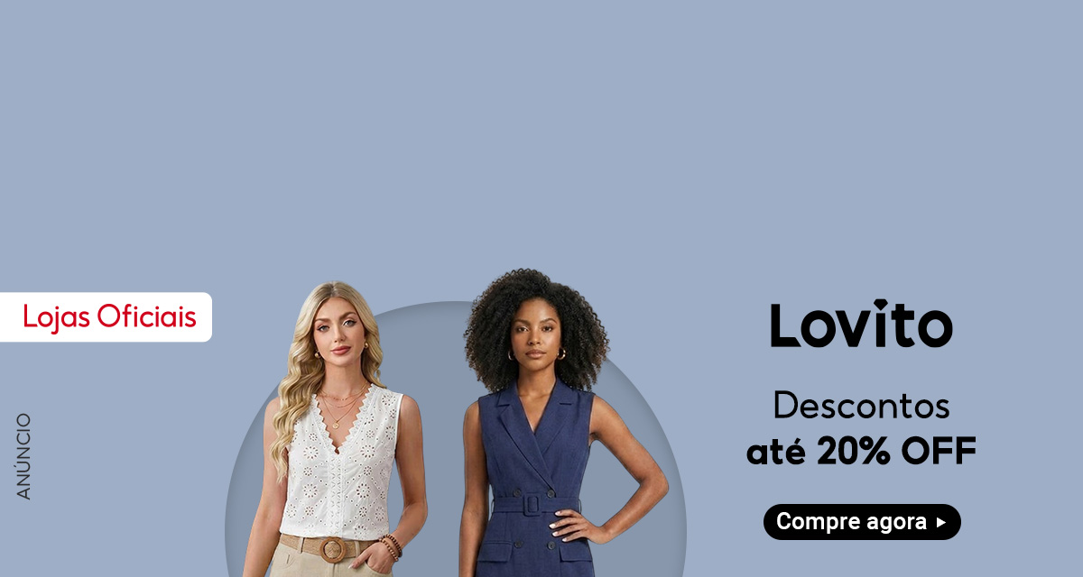 Lojas oficiais. lovito. descontos até 20 por cento off. compre agora