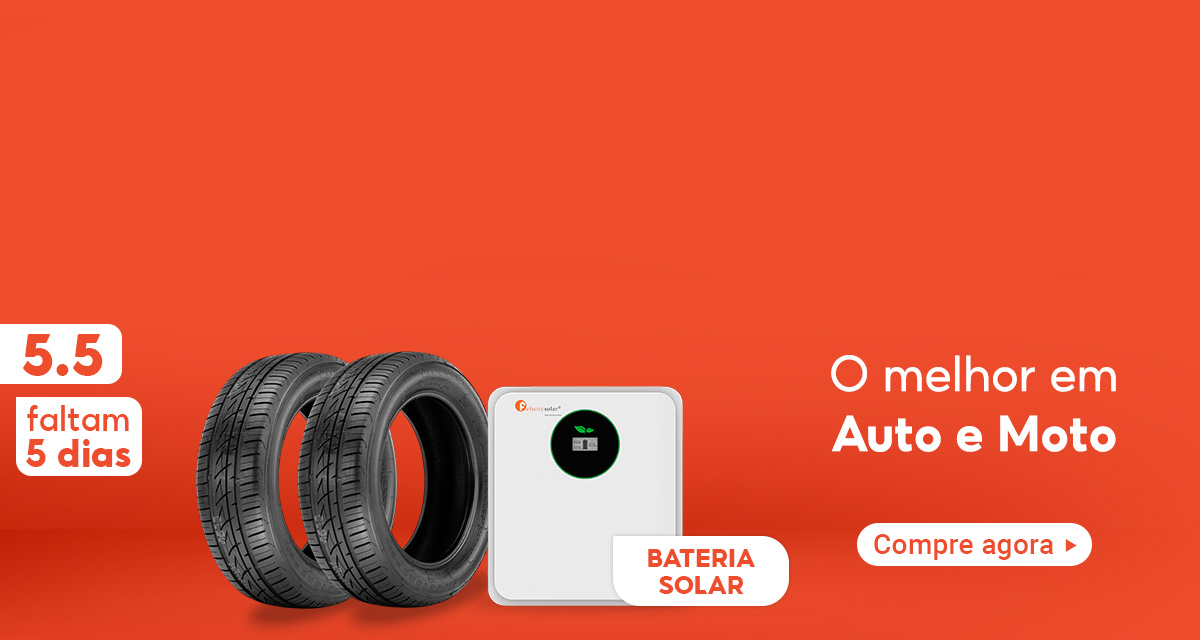 5 do 5. Faltam 5 dias.Bateria Solar. O melhor em Auto e Moto.Compre Agora.