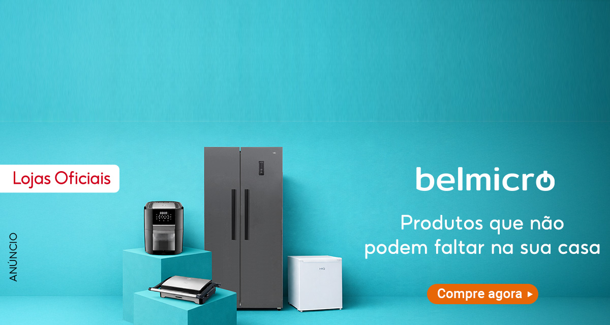 Lojas Oficiais, anúncio. Belmicro. Produtos que não podem faltar na sua casa. Compre agora.
