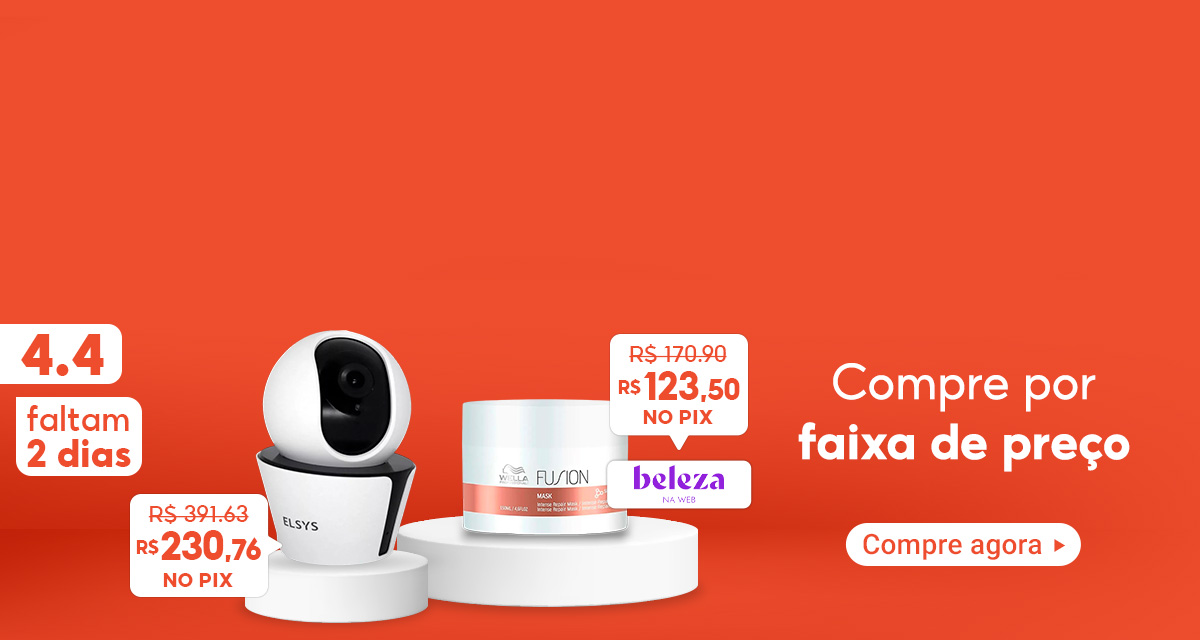 4 do 4 faltam 2 dias. Compre por faixa de preço. Compre agora. Câmera De Segurança inteligente Elsys de 391,63 reais por 230,76 reais no pix. Wella Professionals Beleza na Web de 170,90 reais por 123,50 reais no pix.