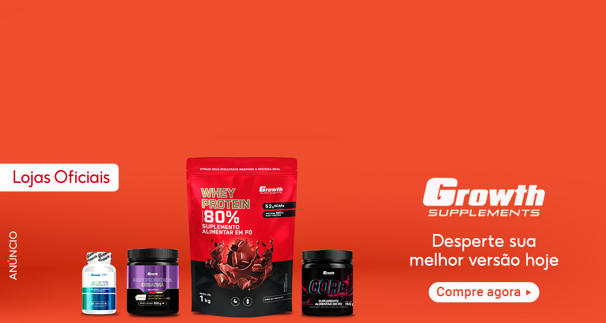 Anúncio. Lojas Oficiais Growth Supplements. Desperte sua melhor versão hoje. Compre agora.