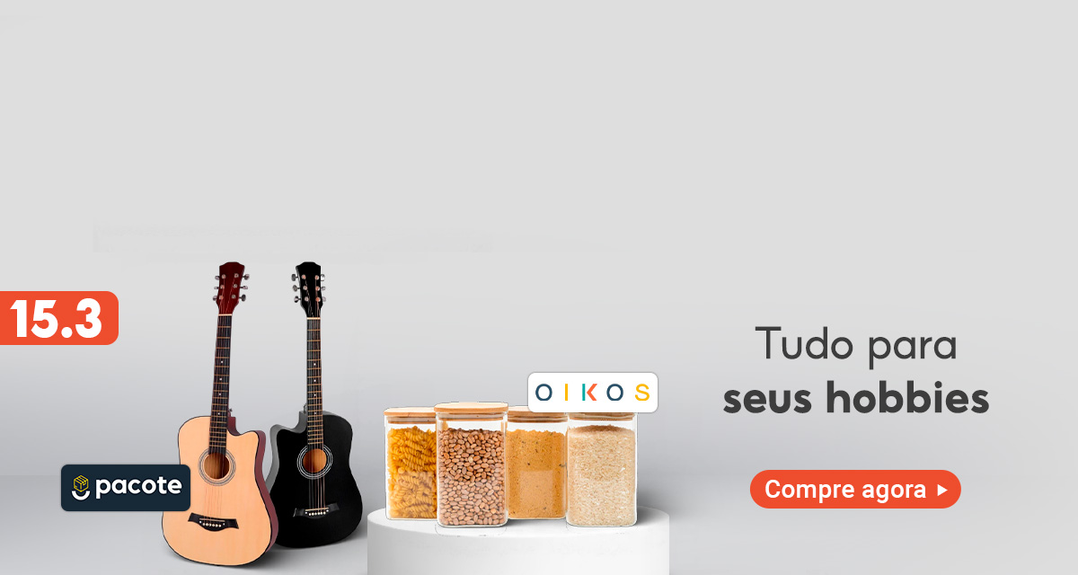 15 do 3. Tudo para seus hobbies. pacote. oikos. compre agora.