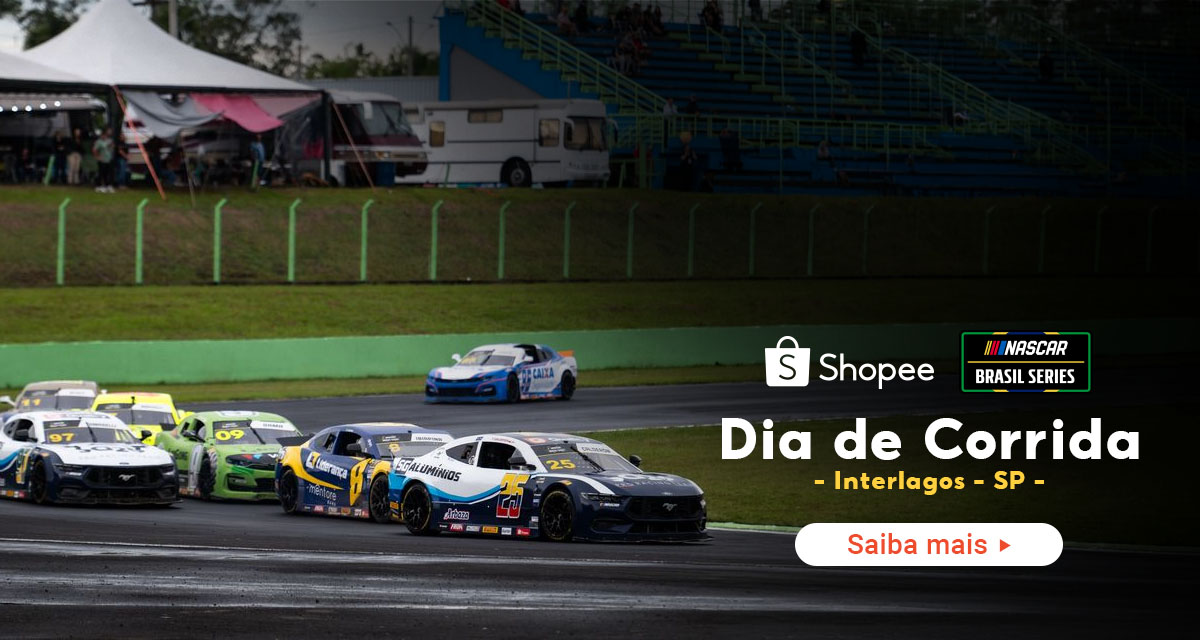 shopee. nascar brasil series. dia de corrida. interlagos são paulo. saiba mais.