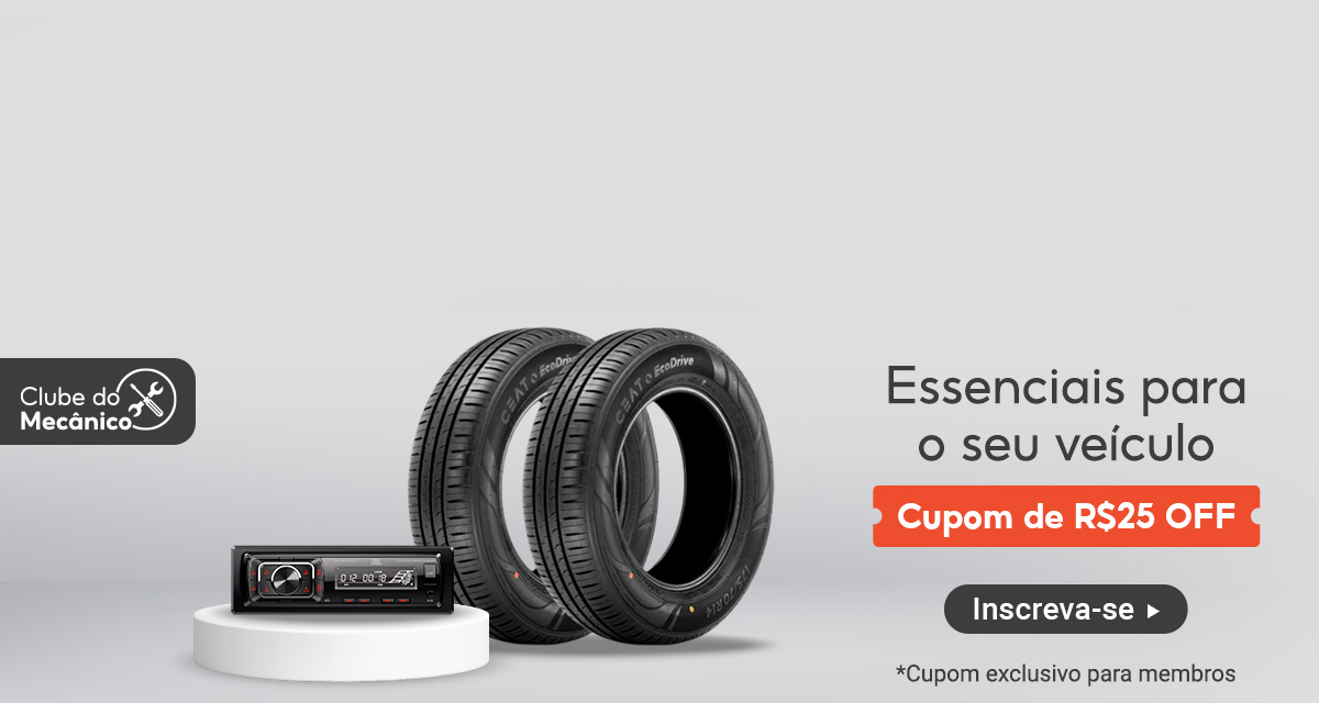 Clube do Mecânico. Essenciais para o seu veículo. Cupom de 25 reais off. Inscreva-se. Cupom exclusivo para membros.