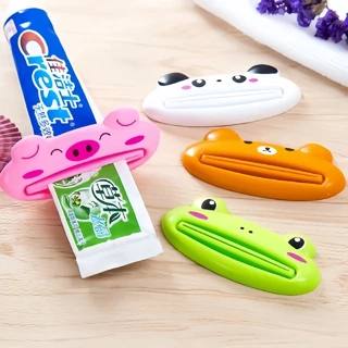 Dispensador De Pasta De Dente Multifuncional Em Formato De Animal Fofo Para Banheiro / Limpeza Facial