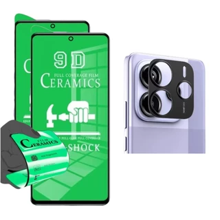 2x Película De Cerâmica Hidrogel + Película Proteção Câmera Para Xiaomi Note 14 4g