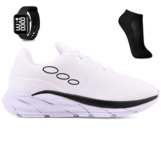 Kit Tenis Esportivo Masculino Feminino Academia Treino Leve + Meia e Relogio