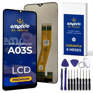 Tela A03S Galaxy Compatível Samsung Display Frontal Empórido do Celular Premium + Kit ferramentas em Oferta na Shopee
