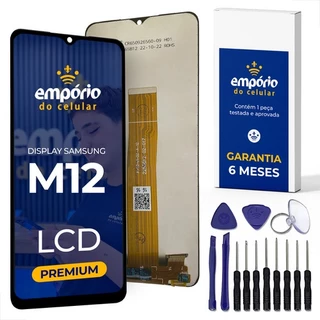 Tela M12 Galaxy Compatível Samsung Display Frontal Empórido do Celular Premium + Kit ferramentas em Oferta na Shopee