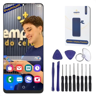 Tela M12 Galaxy Compatível Samsung Display Frontal Empórido do Celular Standard + Kit ferramentas em Oferta na Shopee